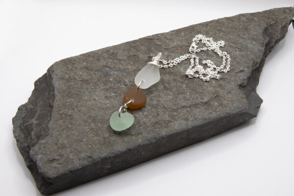 Tri colour dorset sea glass