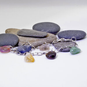 Multi Crystal Charm Bracelet