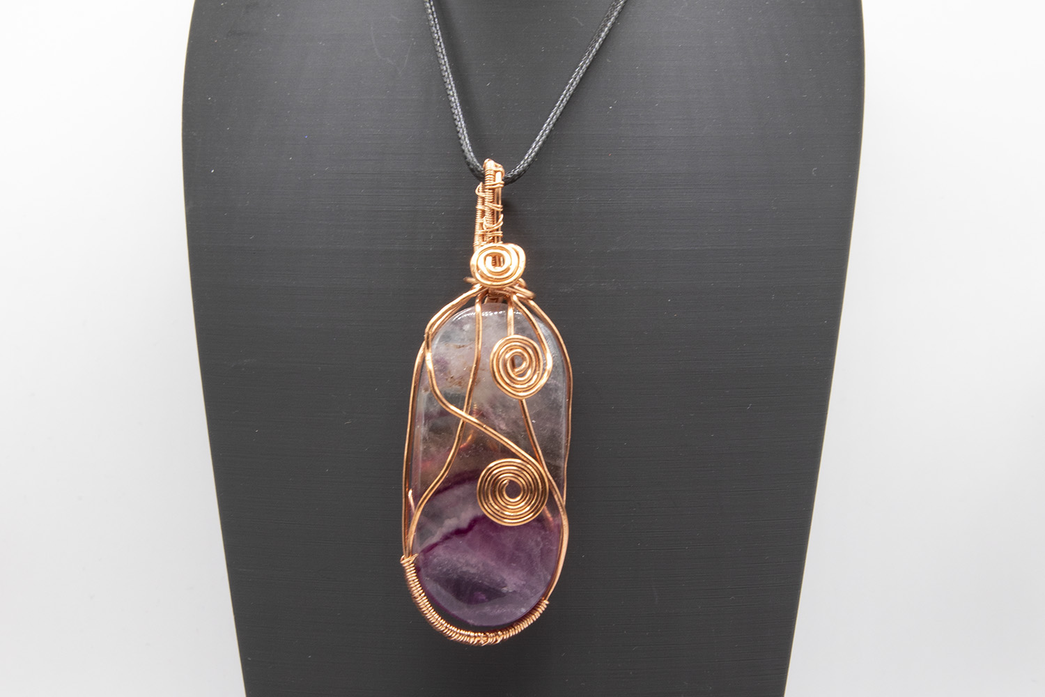 Large Statement Banded Agate Necklace.