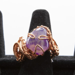 Heavy Banded Agate Statement Ring