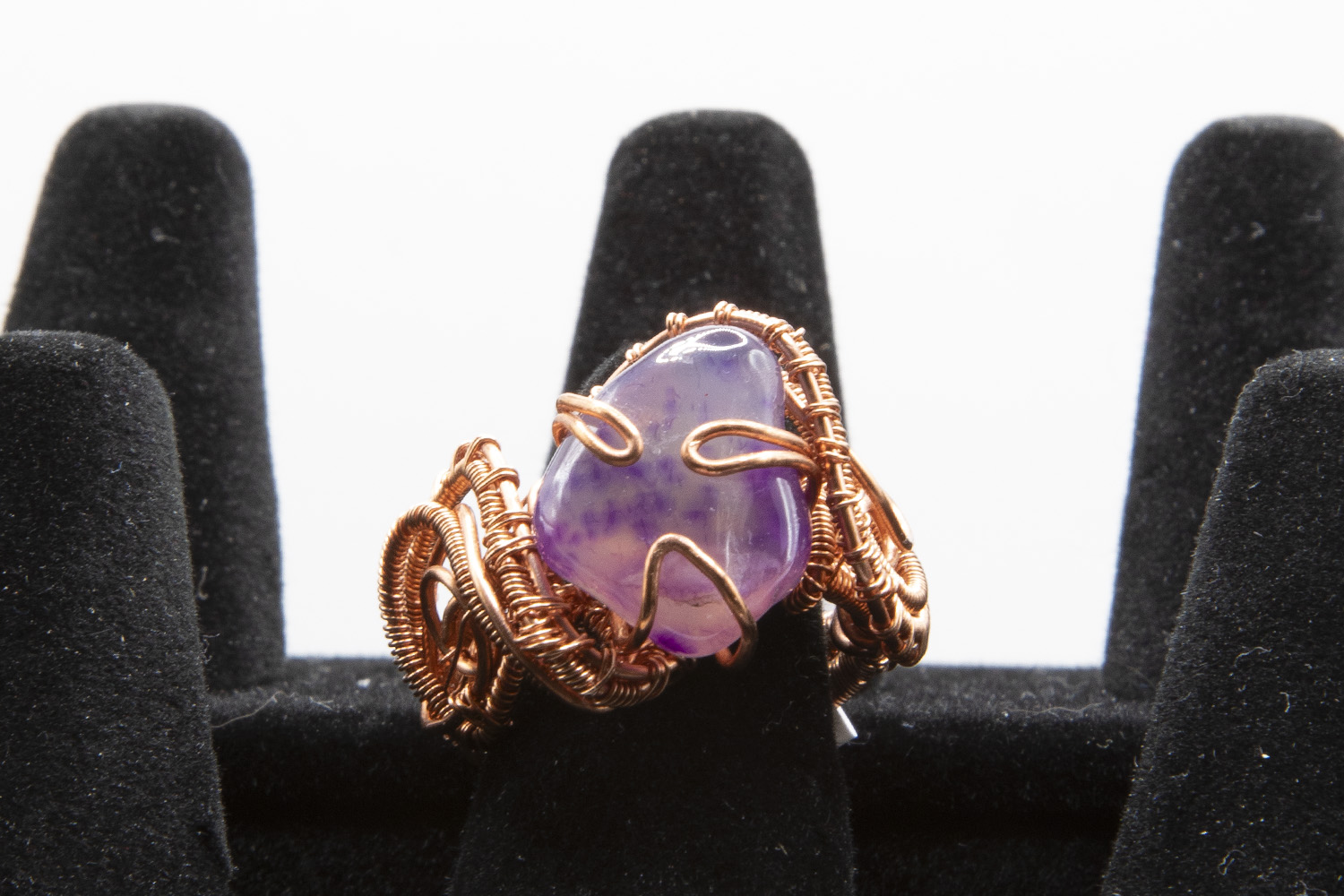Heavy Banded Agate Statement Ring