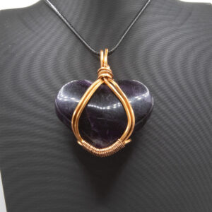 Amethyst Heart of Harmony: A Copper-Wrapped Statement of Healing and Beauty