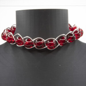 Handcrafted Woven Red stone Bracelet