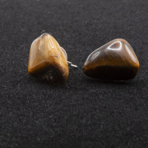 Sterling Silver Tiger’s Eye Stud Earrings