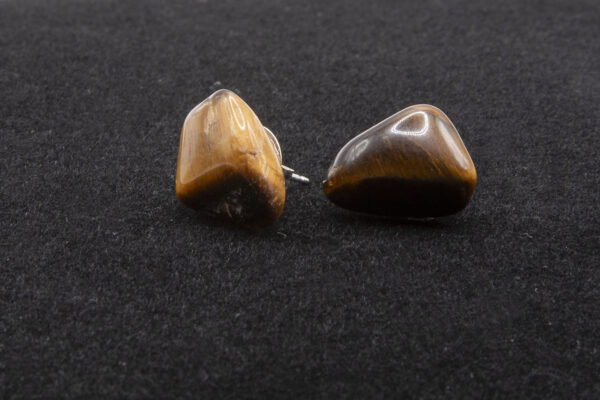 Sterling Silver Tiger’s Eye Stud Earrings