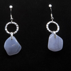 Lace Agate and sterling Silver earings