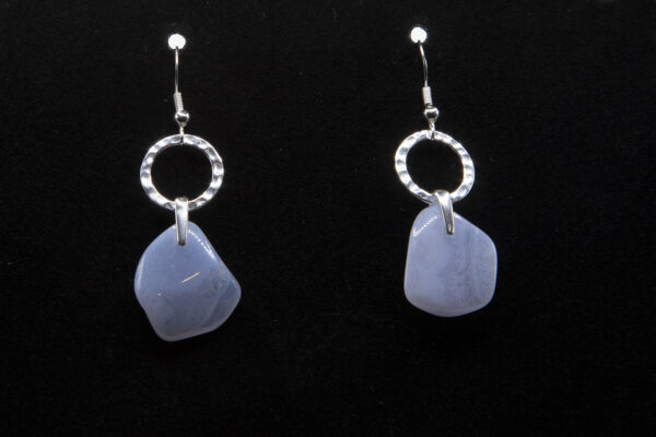 Lace Agate and sterling Silver earings