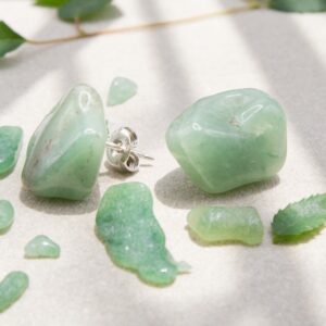 AVENTURINE EARRING STUDS