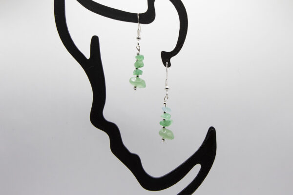 AVENTURINE AND SILVER EARRINGS