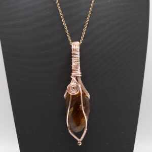 BALTIC AMBER ROSE GOLD PLATE WIRE