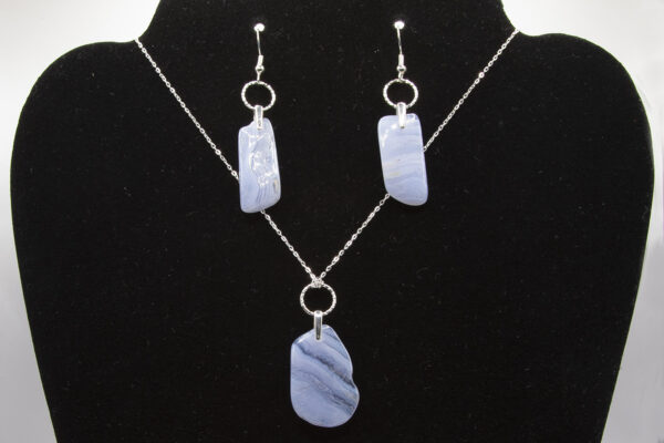 BLUE LACE AGATE SET