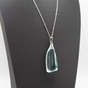 BLUE OBSIDIAN AND SILVER NECKLACE