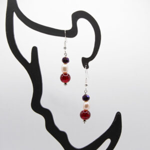 FRESHWATER PEARL AND BEAD EARRINGS