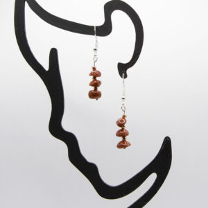 GOLDSTONE AND SILVER EARRRINGS