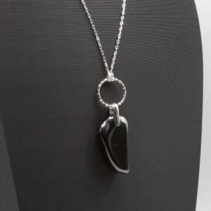 HEMATITE AND SILVER NECKLACE