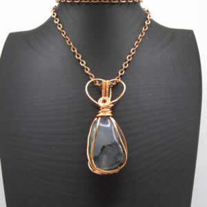 MOSS AGATE IN COPPER WIRE