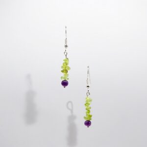 PERIDOT AND AMETHYST EARRINGS