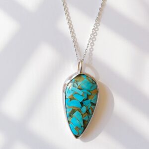 Mohave Turquoise Teardrop Necklace