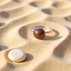 TIGERS EYE 10mm Sterling Silver Ring