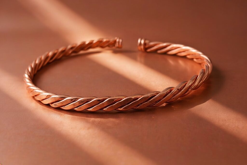 MENS WOVEN COPPER BRACELET