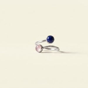 ADJUSTABLE RING WITH CRYSTALS