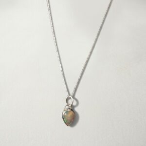 TEAR DROP OPAL SILVER NECKLACE